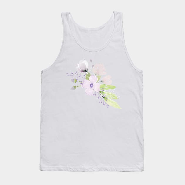 Romantic Floral 1 - Full Size Image Tank Top by Paloma Navio